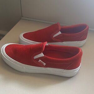 Vans Red Slip-On Sneakers